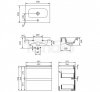 CERSANIT - Set B887 MODUO 60 antracytowy (szafka + umywalka)  S801-477